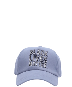 Black Lives Matter Rhinestone Cap CAP00496 GRAY